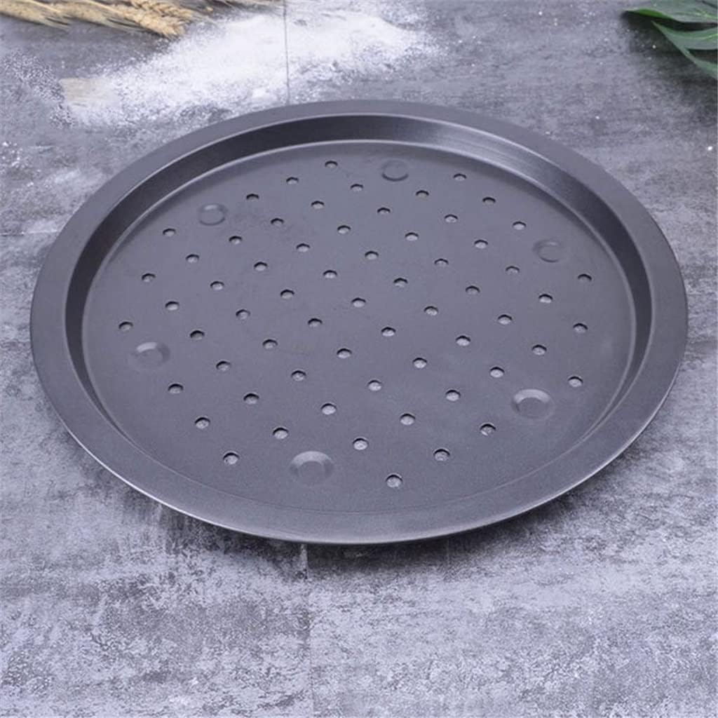 l Pizza Holey Tray Nonstick Pizza Baking Pan Tray Heavy Carbon Steel Round Baking Plate Pizza Baking Tool