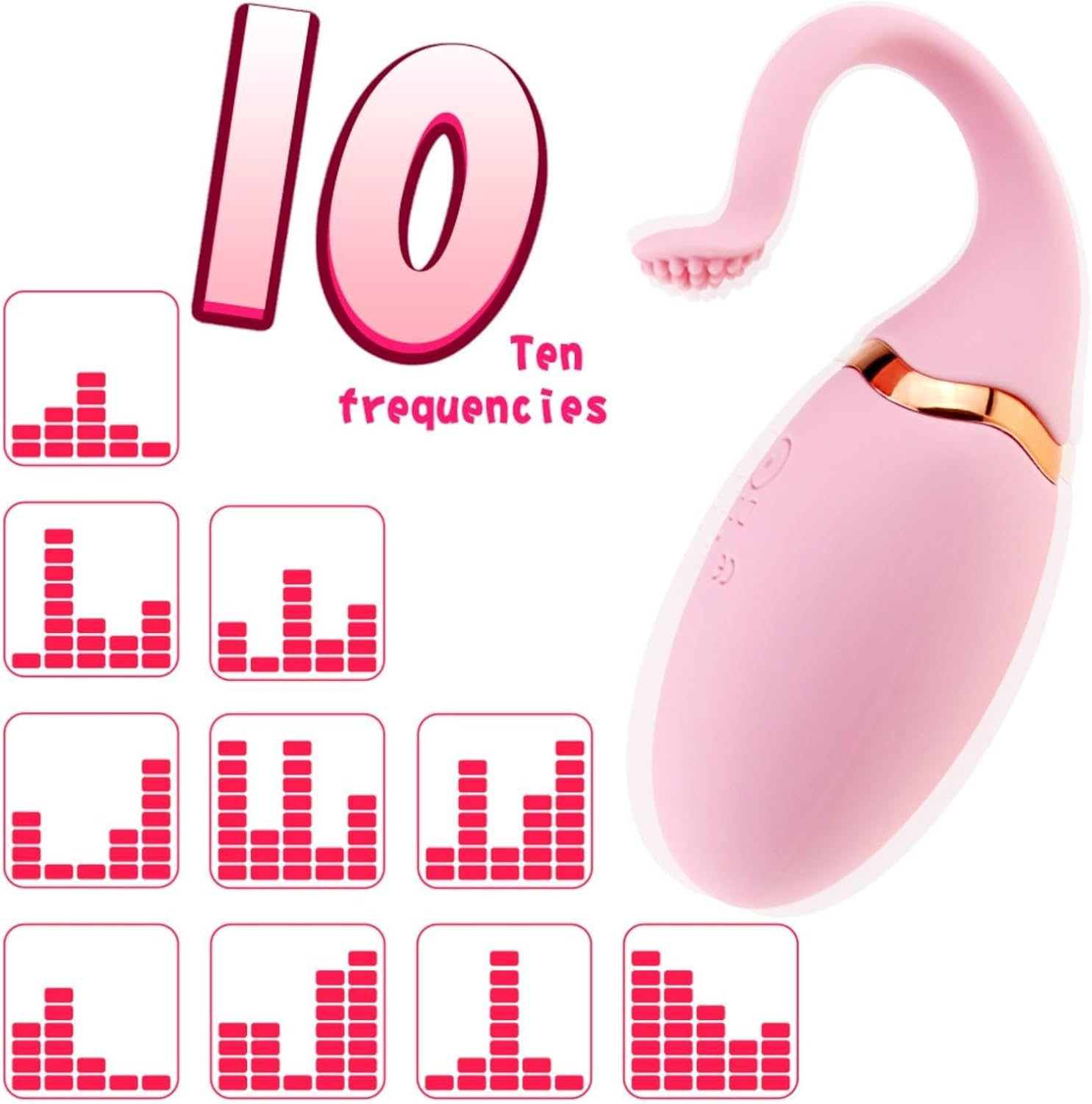 10 Speed G-spot Vibrator Female Vibrator Egg Shaped Vibrator Sex Toys for Jumping Eggs Sex Masturbators(Purple)