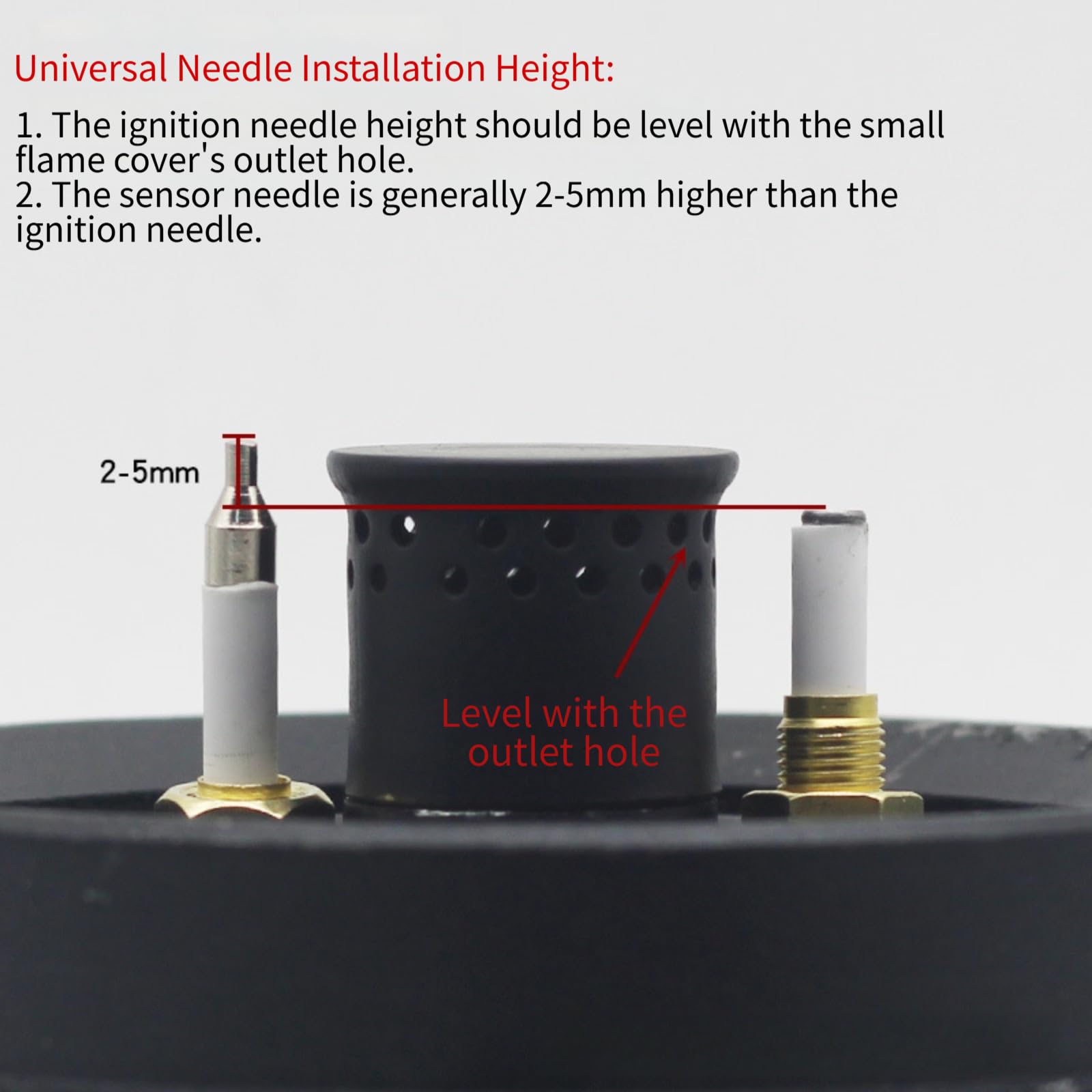 Aguja de Encendido Cerámica Gas 37cm Cable Cobre(Envanced Version Ignition Needle)