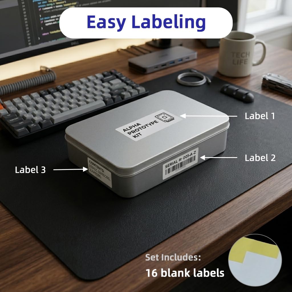QUORGVES External Hard Drive Case for 3.5 Inch HDD | Shockproof, Anti-Static, Metal Shielding Design, Foam Padded, Dustproof Moisture-Proof, Easy Labeling Stacking