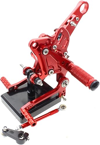 NBVLKH Reposapiés de motocicleta ajustable Billet de aluminio para Ducati Diavel 2011-2015 carbono 2011-2016 AMG 2011-2012 (rojo)