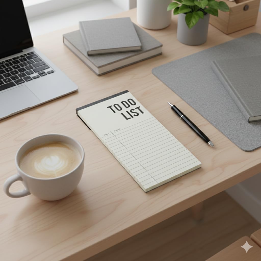 Magnetic Shopping List for Fridge - Grocery List Pad - Refrigerator Notepad with Magnet - Tear Off Shopping Pad - Minimalist To Do List - Cream Paper - 50 Sheets - KaRiniTi (Pack of 3)
