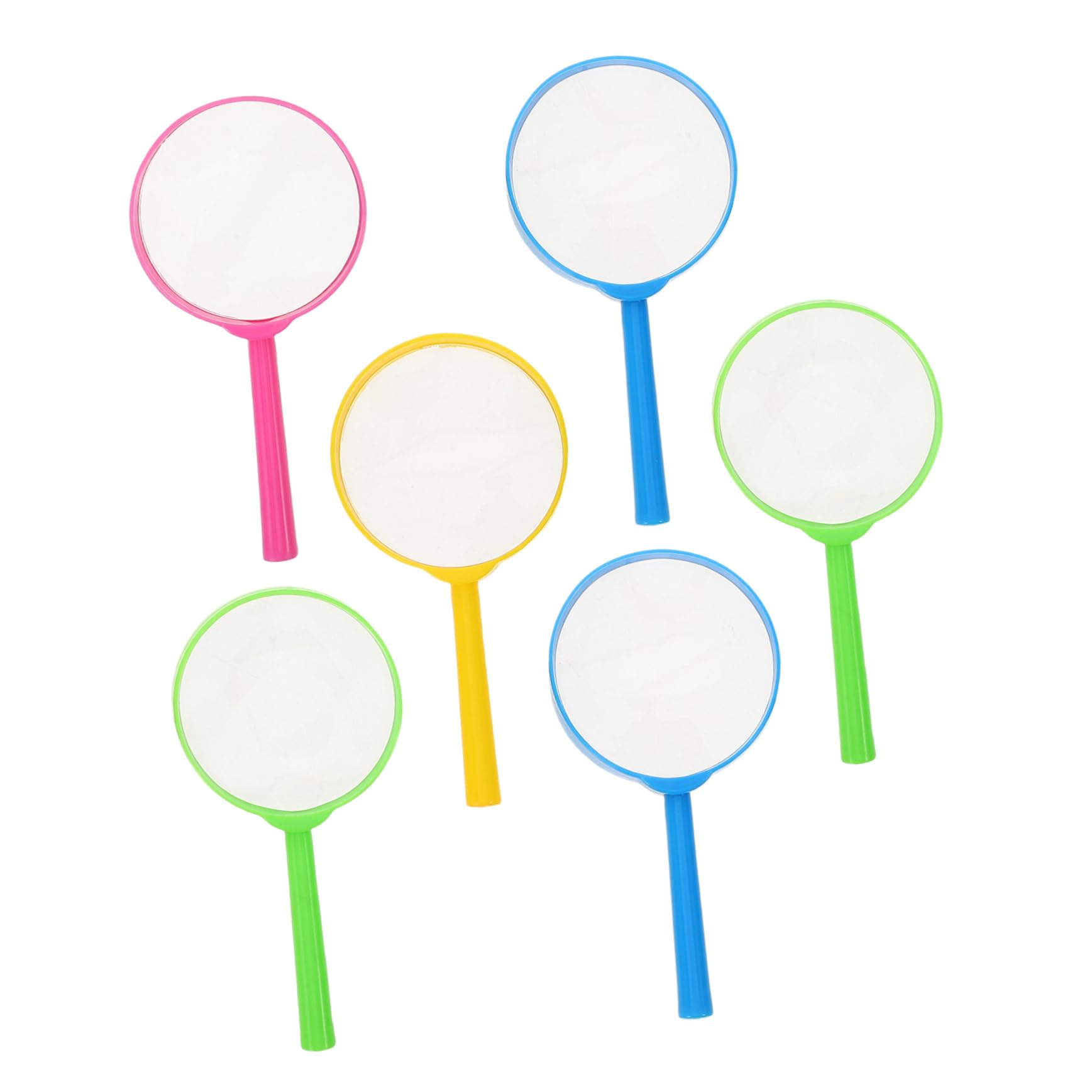 KOMBIUDA 6pcs Magnifying for Handheld Magnifiers Blue Green Pink Yellow for Nature Exploration Science Projects and Learning Activities