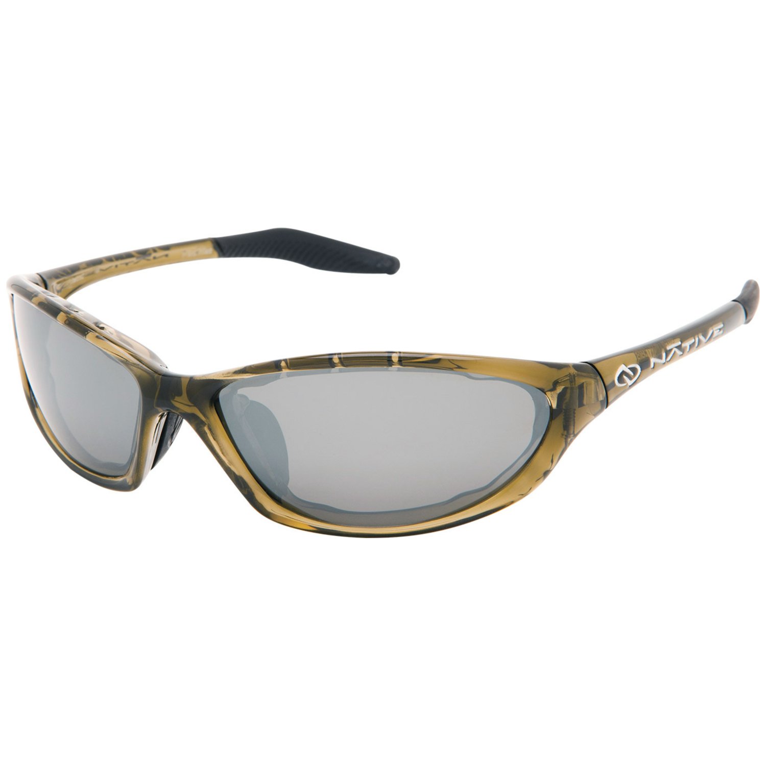Native Silencer Moss Frames Silver Reflex Lenses W Free Sunglass