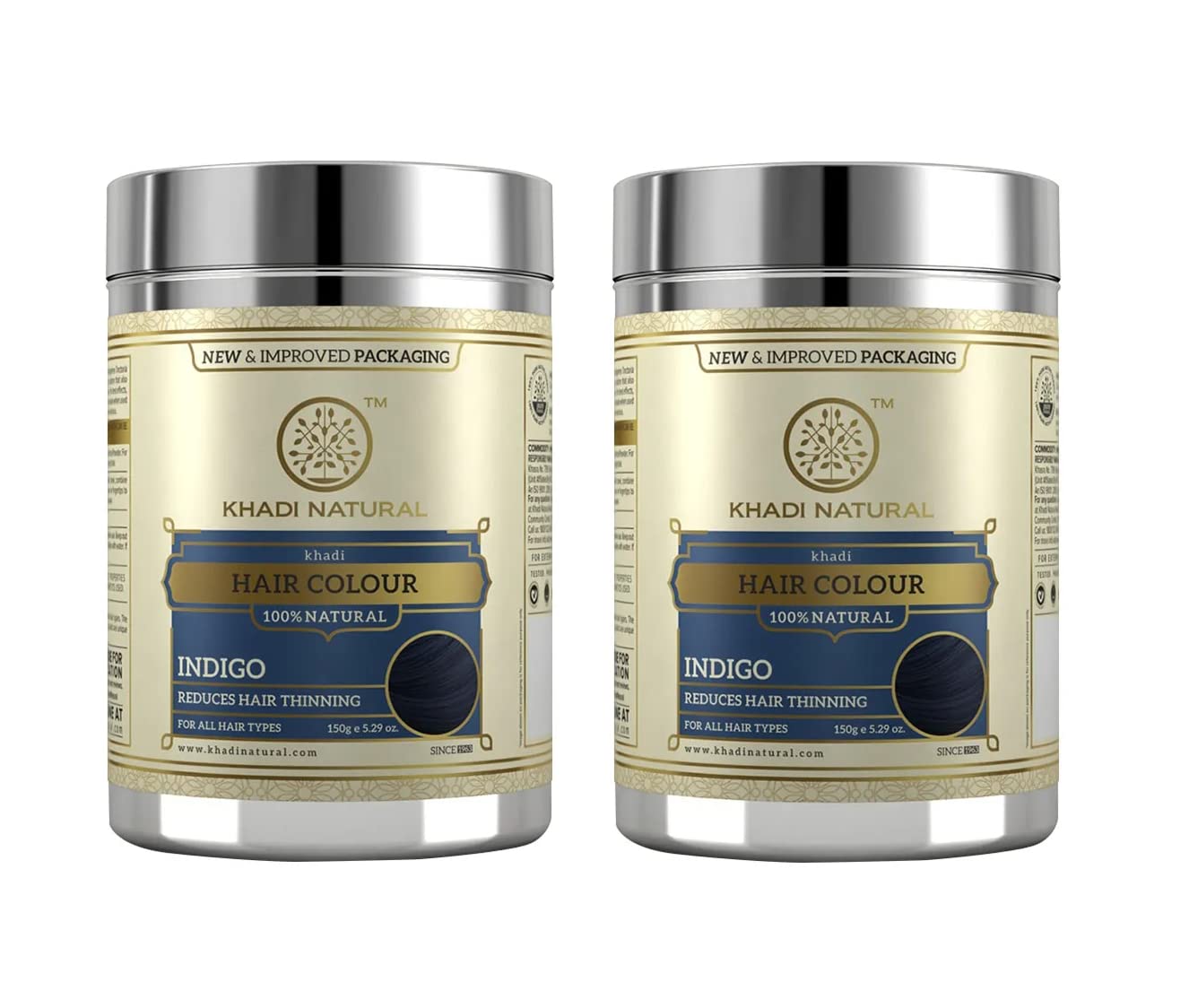 KHADI NATURAL Herbal Natural Herbal Indigo 100% Natural Hair Colours 150 Ml (Set of 2)-picture-13