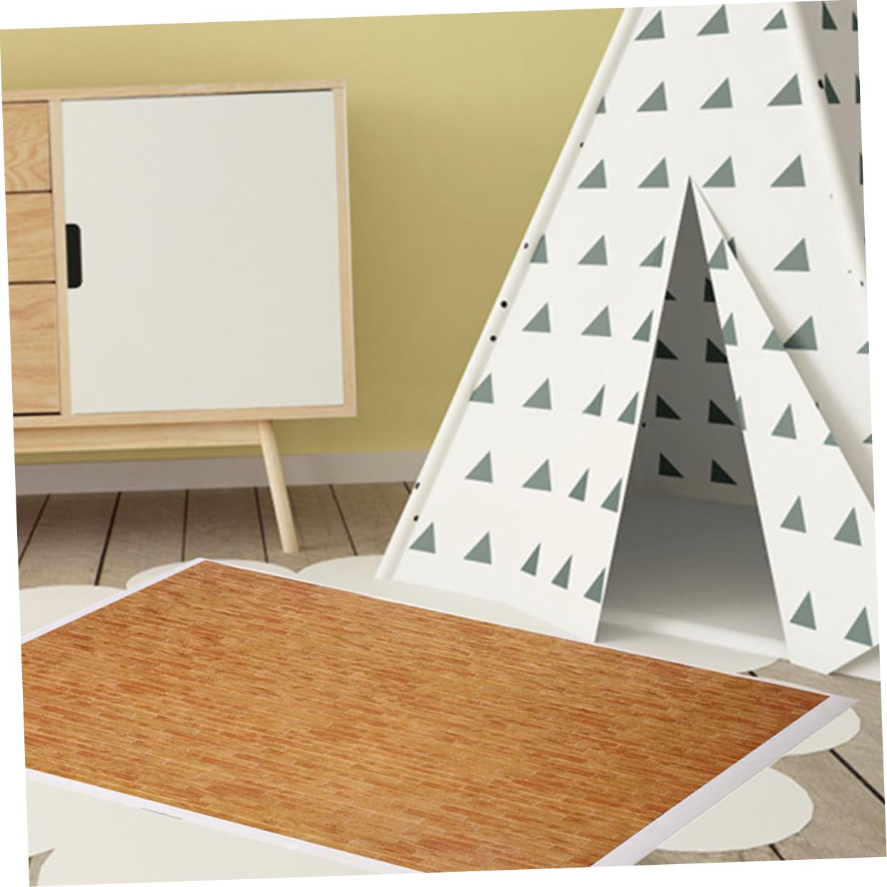 Mini Casa Suelo Papel Adhesivo para Decoración De Muñecas Suelo Papel Cerezo para Casa De Muñecas