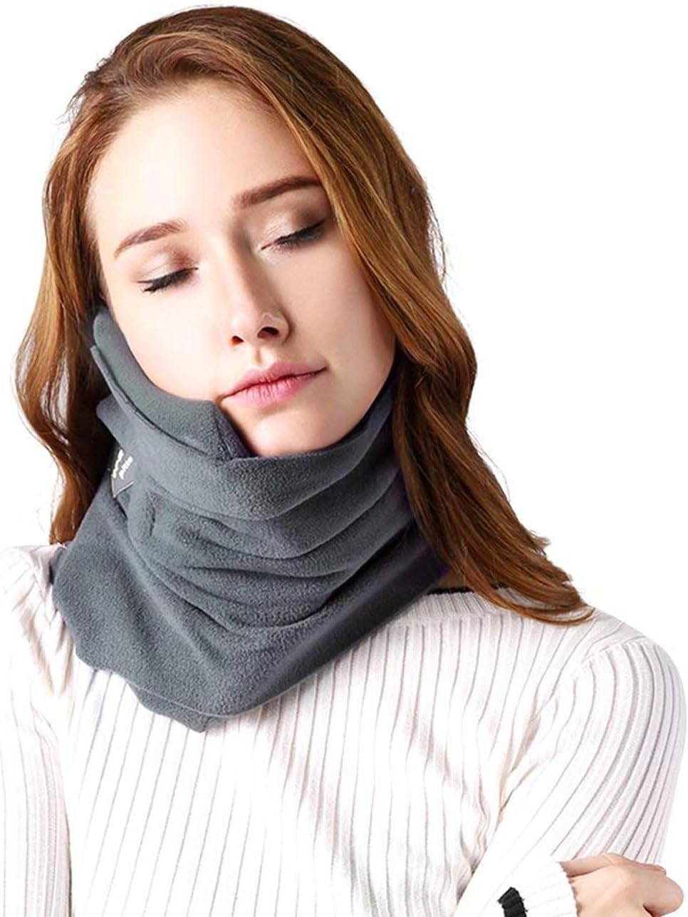 MEZON Travel Pillow Neck Guard Band Cervical Posture Spontaneous Neck Shoulder Support Protector Pain Relief Anti-Aging Neck Brace Belt Wrap