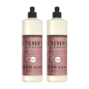 Mrs MEYERS Clean Day Liquid Dish Soap Rosemary Scent 16 ounce bottle Pack of 2