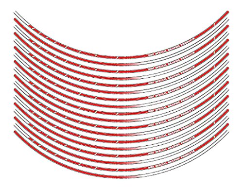 4580394171112 エムディーエフ MDF リムステッカー 文字アリ ストロボ リムストライプ 6ミリ RD 二輪 17インチ/ 四輪 16イン