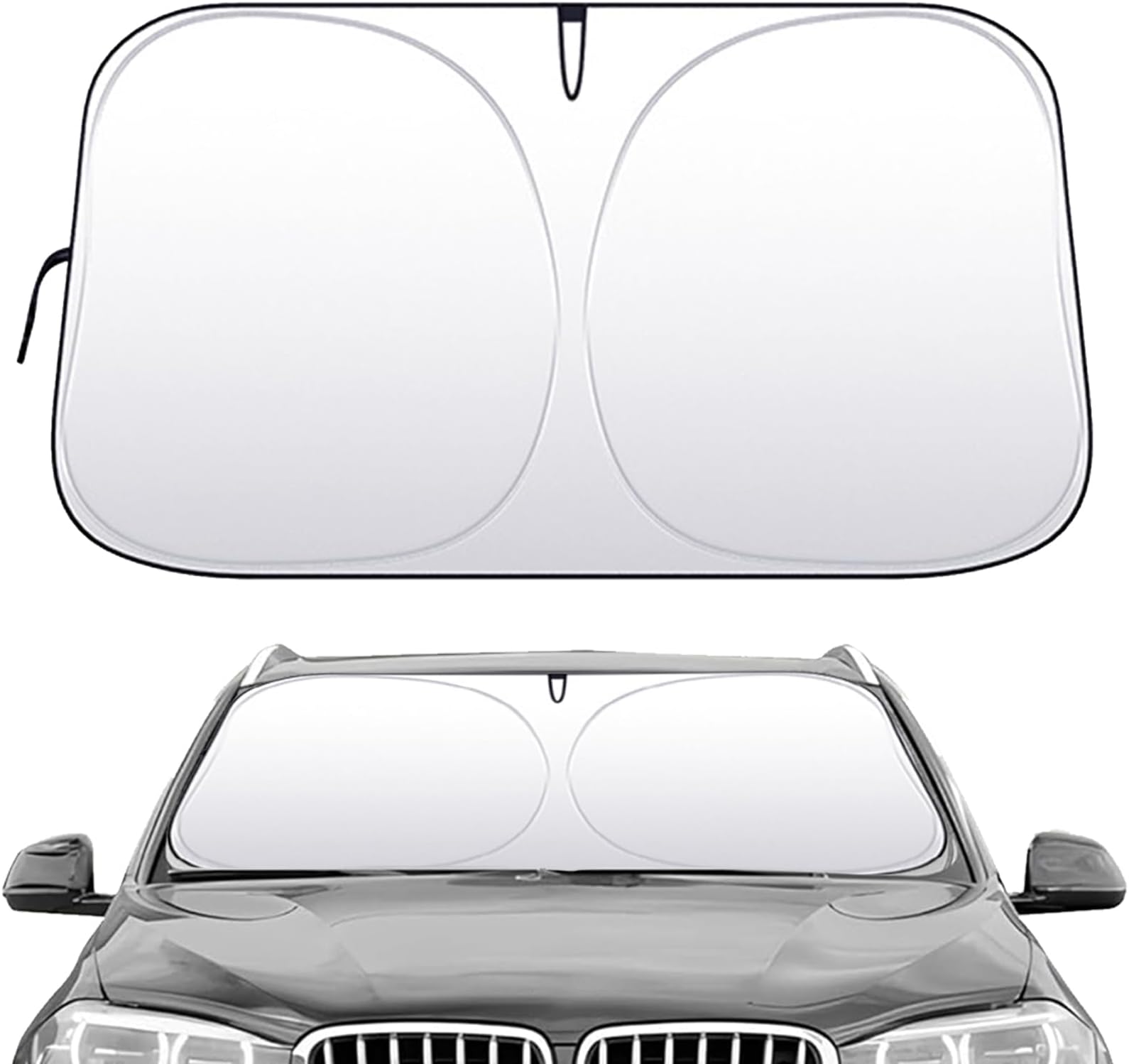 Car Windscreen Sun Shade, for Ford Capri (2024+) Foldable Thickened Front Window Sunshades Car Sun Visor Windscreen Cover Blocks UV Dust