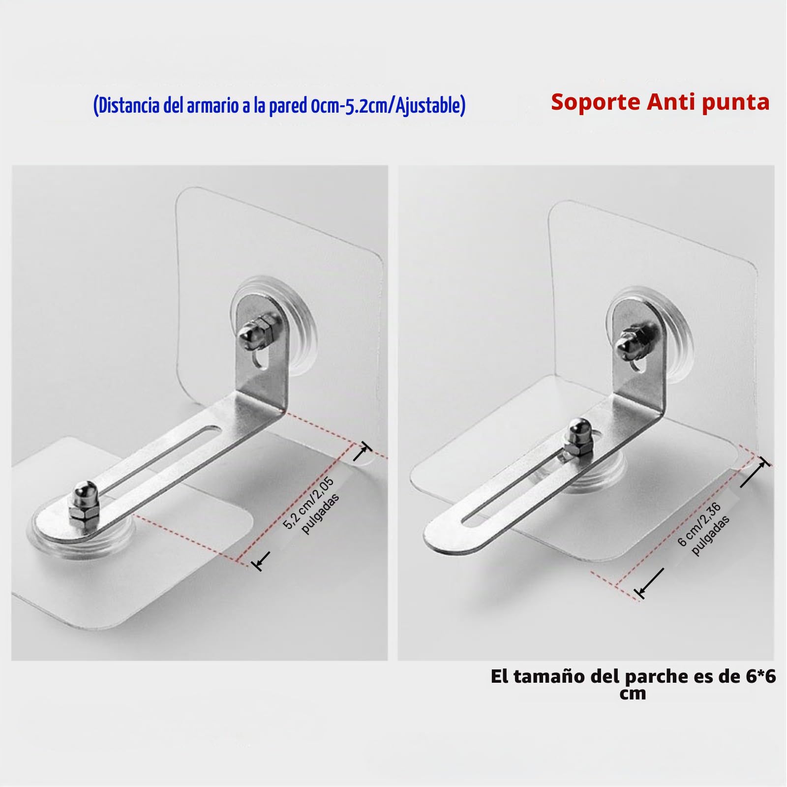 Anclajes Adhesivos de Pared para Muebles, 4 Piezas Antivuelco Muebles Sin Taladro, Correas de Pared para Protección Infantil y Mascotas, Fijación para Mueble, Armarios y Estanterías