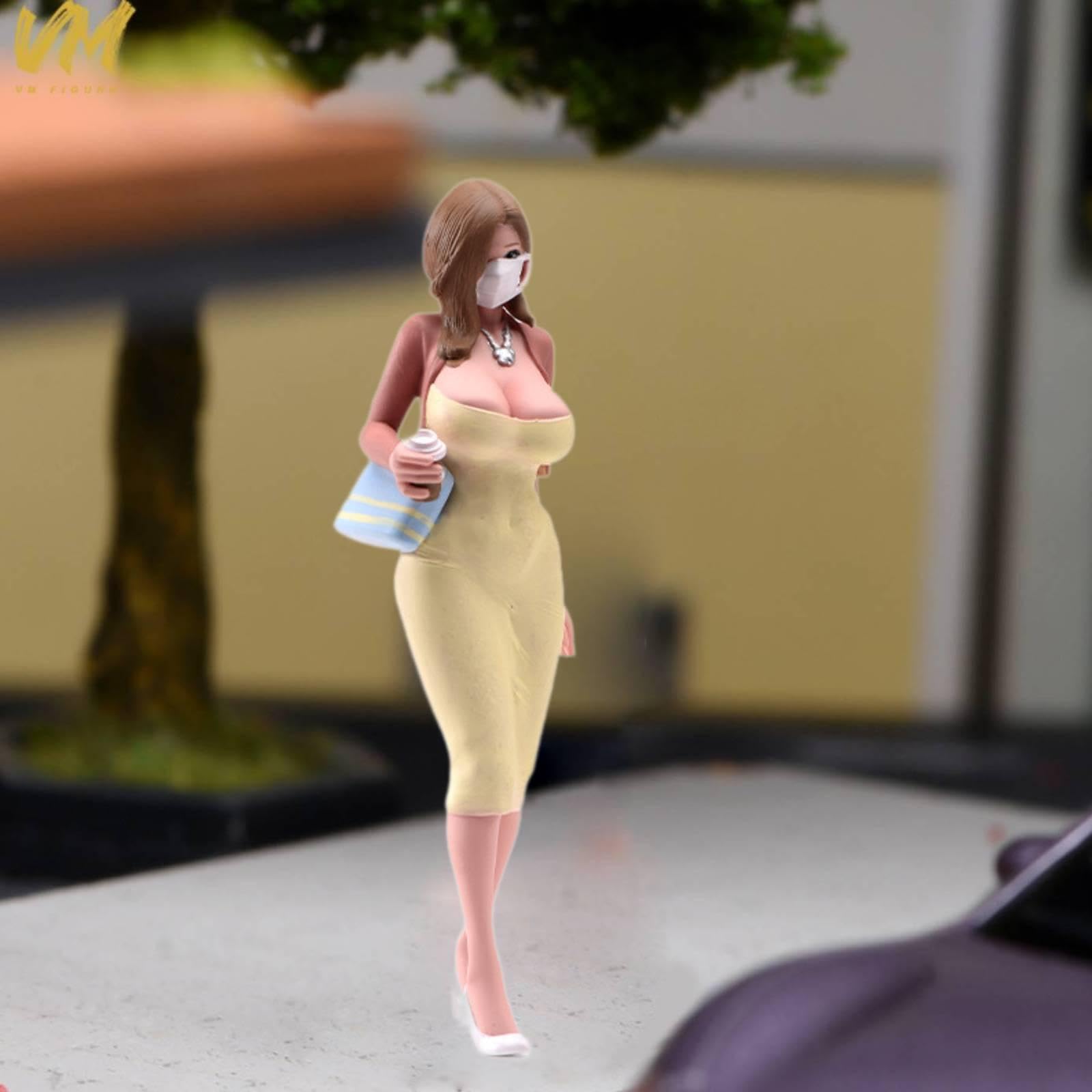 Modello di, 1:24, Personaggio 3D, Giocattolo, Accessorio per Foto di Giochi di Ruolo, con Tazza di caffè per Parchi G