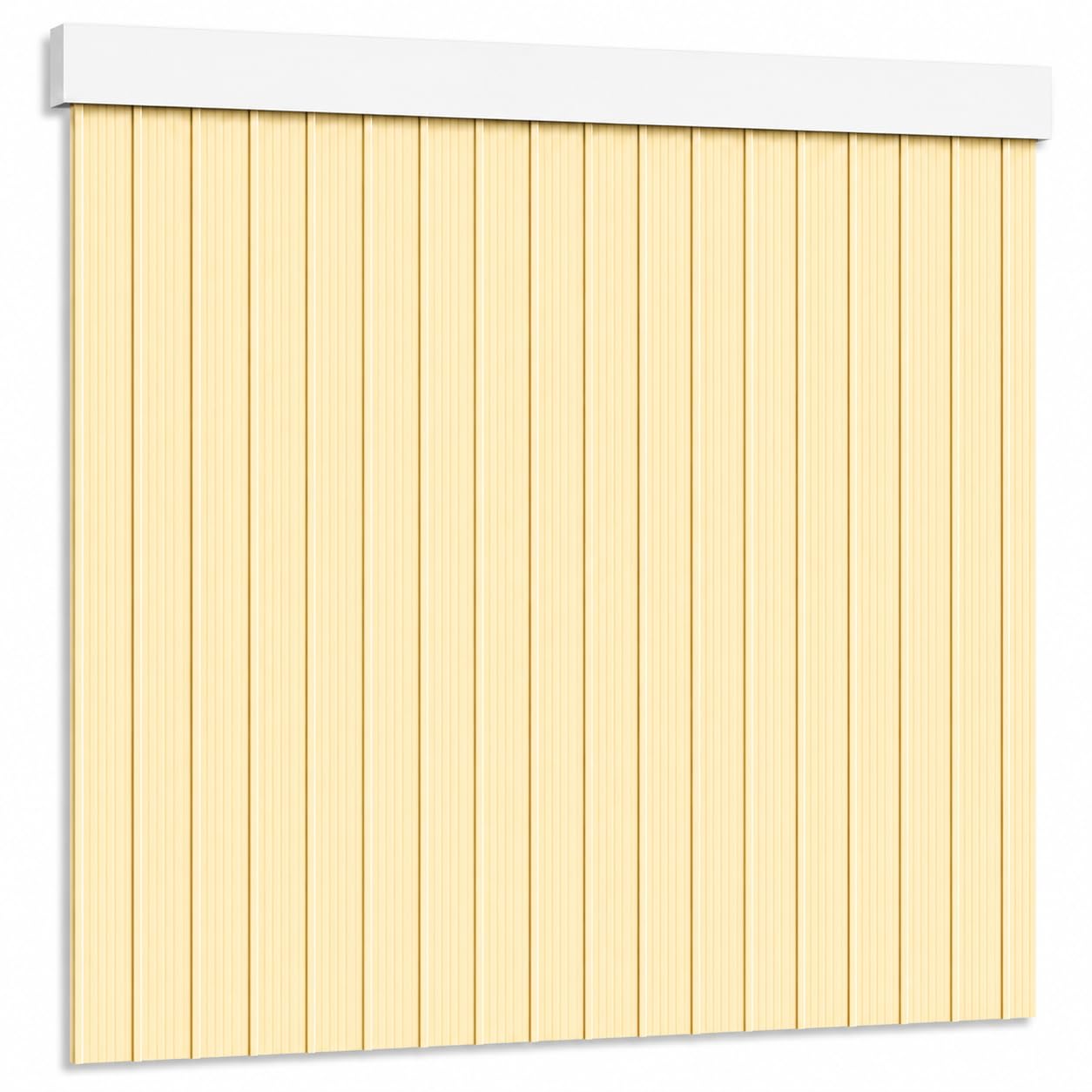 Cortinas Exterior Puerta de Tiras | Material Plastico PVC y Barra Aluminio | Ideal para Terraza y Porche | Antimoscas | Amarillo | 210 * 120