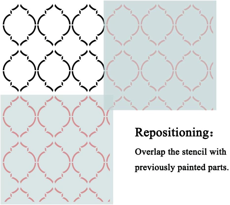 buy moroccan trellis pattern allover wall stencil for painting 12 x 12 reusable repeating pattern stencil template for painting on walls furniture floor wood and more online in slovakia b0915tyn1l