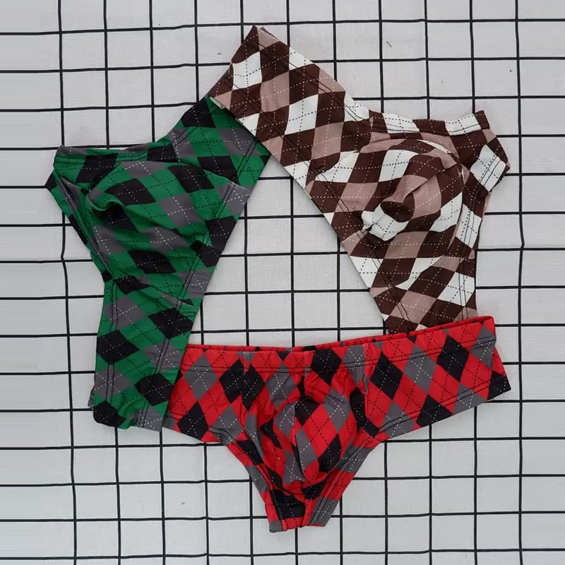 3 Pcs Men's Geometric Print Underwear2