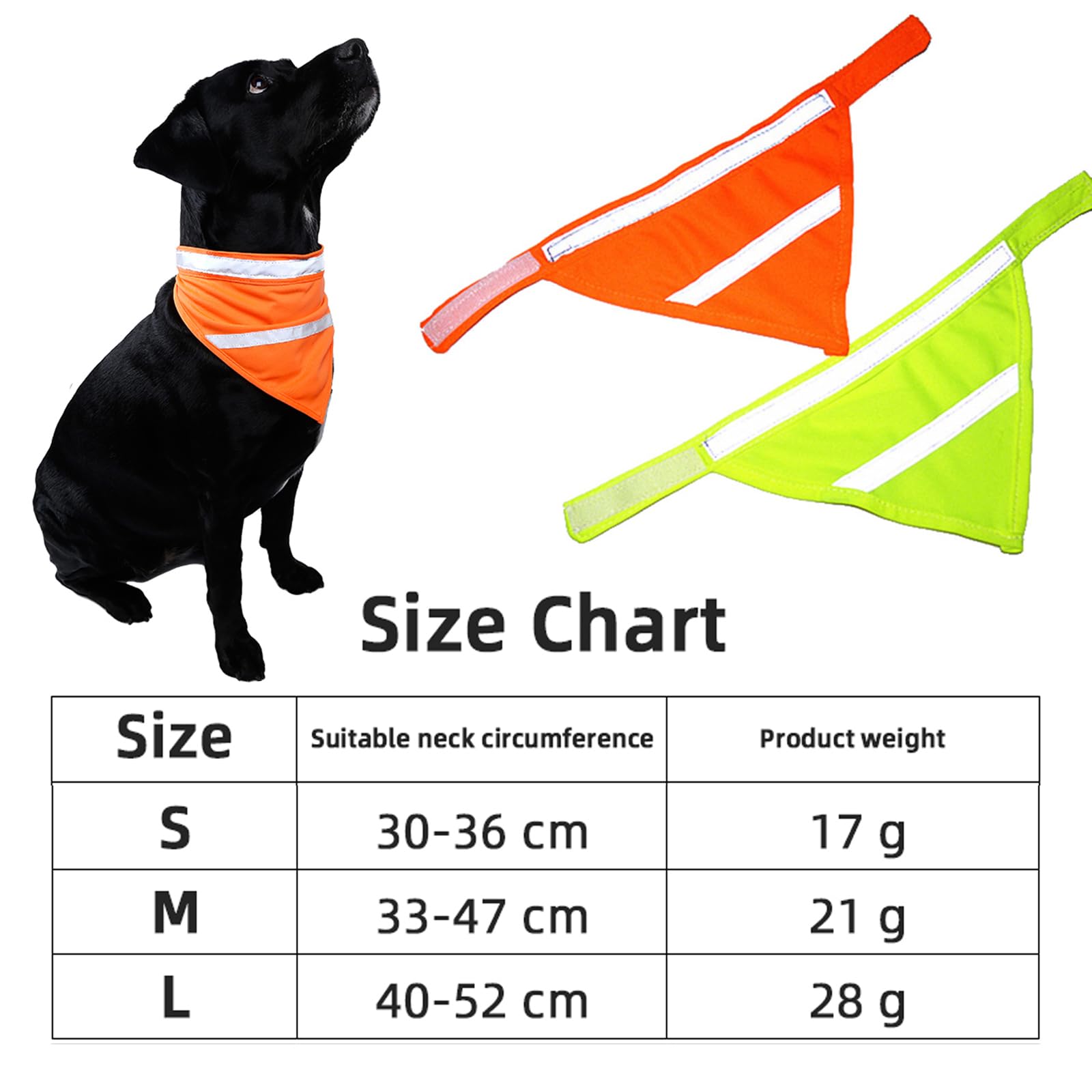 BT Bear Reflective Pet Triangle Scarf,2PCS Pet Bandanas Safety Reflective Strip High Visibility Dog Triangle Bib Safety for Dogs Hunting Night Walking,M - Image 4