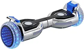 6.5" Baka Sport Hoverboard com Bluetooth, Luzes LED Presente para Crianças, Adultos, Meninas e Meninos,Para Todas as Idades (GLARE PRATA)
