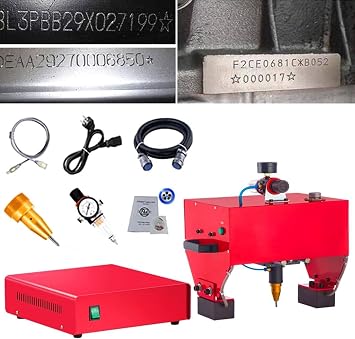 Pneumatic Dot Peen Marking Machine, Handheld Dot Peen Marking Machine, Metal Marking Engrave Machine, for VIN Code Chassis Numbers,TypeC