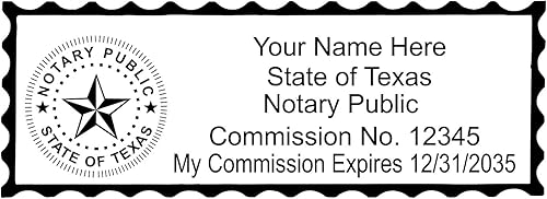 Miniatura 9 de MaxLight TX - Sello notarial premium para Notary Public de Texas, sello notarial del estado, tamaño de impresión 78" x 2-14", 5 colores de tinta,