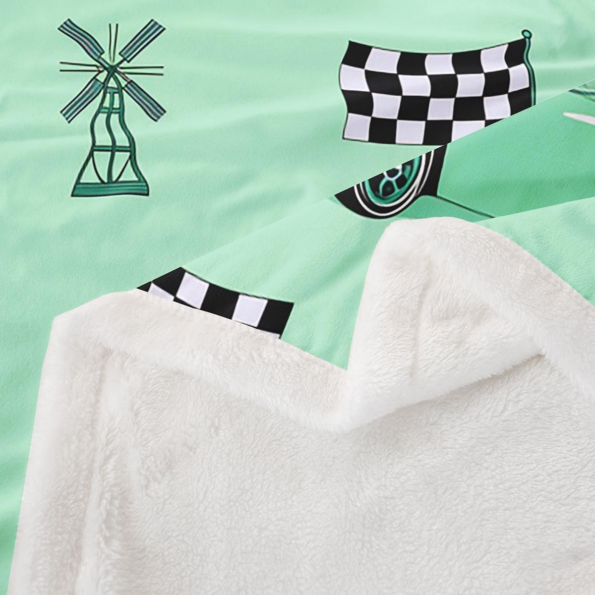 Castle Fairy Cartoon Car Throw Blankets,Kids Girls Boys Adult image 3