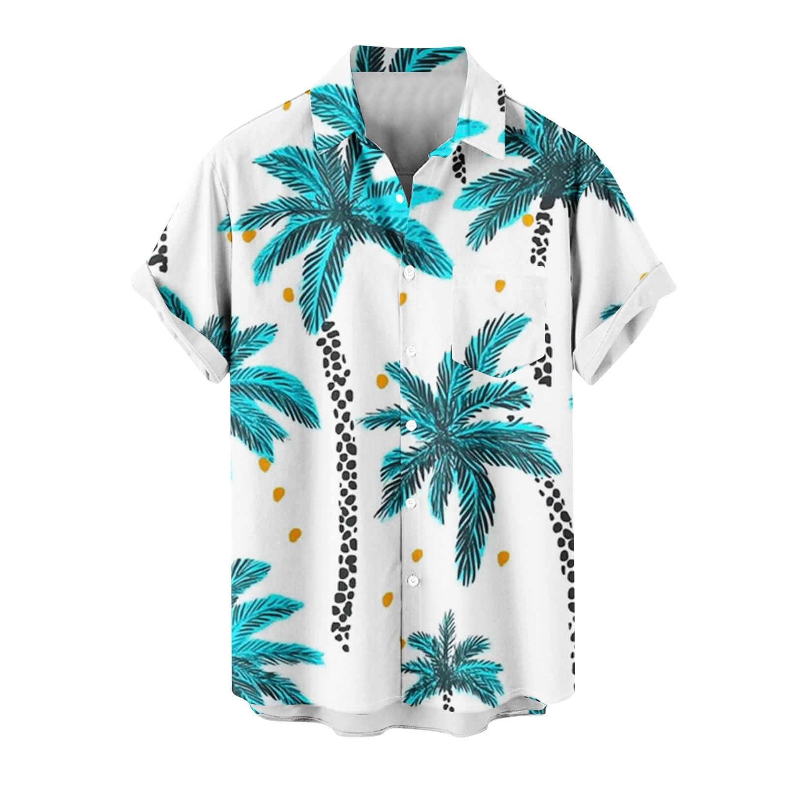 Aopir Men's Fashion Hawaiian Short Sleeve Shirt Soft Comfortable Button Down Beach Shirt for All Summer Occasions