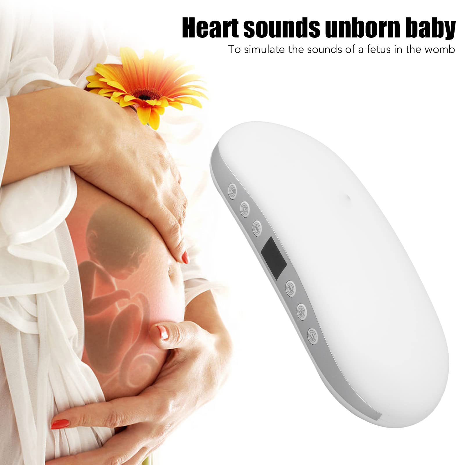 Máquina de Sonido de Educación Prenatal, Máquina de Ruido Blanco para Dormir, Máquina de Educación Temprana para Bebés con Cinturón Reproductor de Música de Educación Fetal para Mamá Recién Nacido