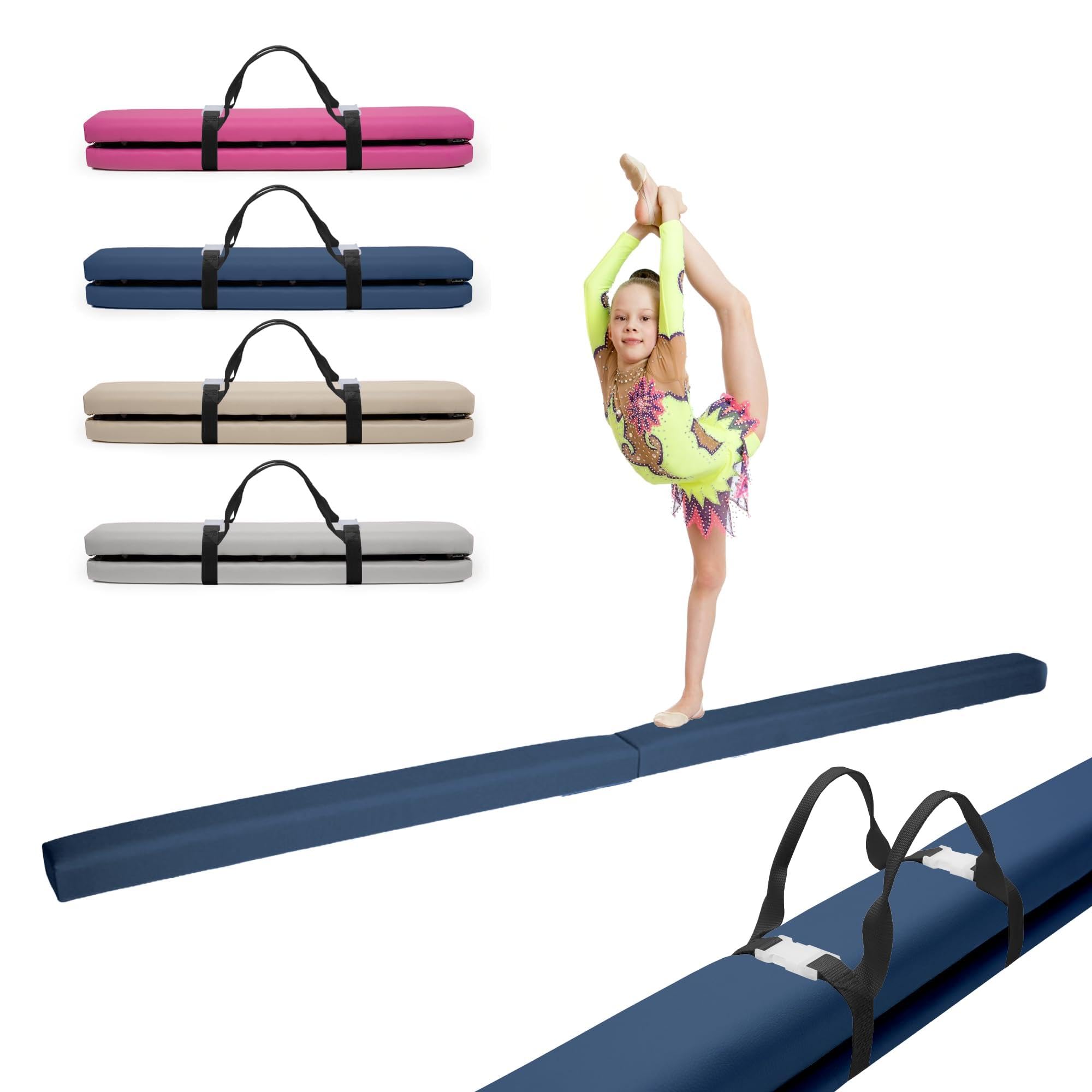 MAMOI Barra de Gimnasia para niños, 200 cm, Acolchada, Antideslizante, Plegable, Equipo de Gimnasio para niños