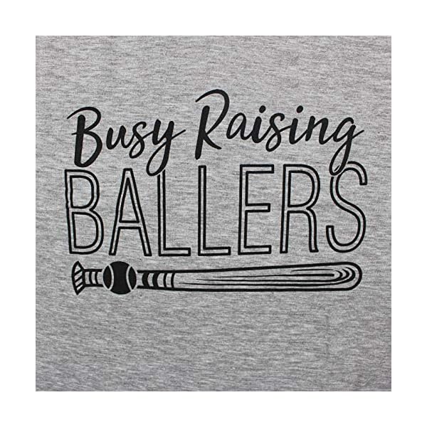 YUYUEYUE-Busy-Raising-Ballers-I-Only-Raise-Ballers-Letter-Print-T-Shirt-Tops Busy Raising Ballers I Only Raise Ballers Letter Print T-Shirt Tops (Large, Gray)