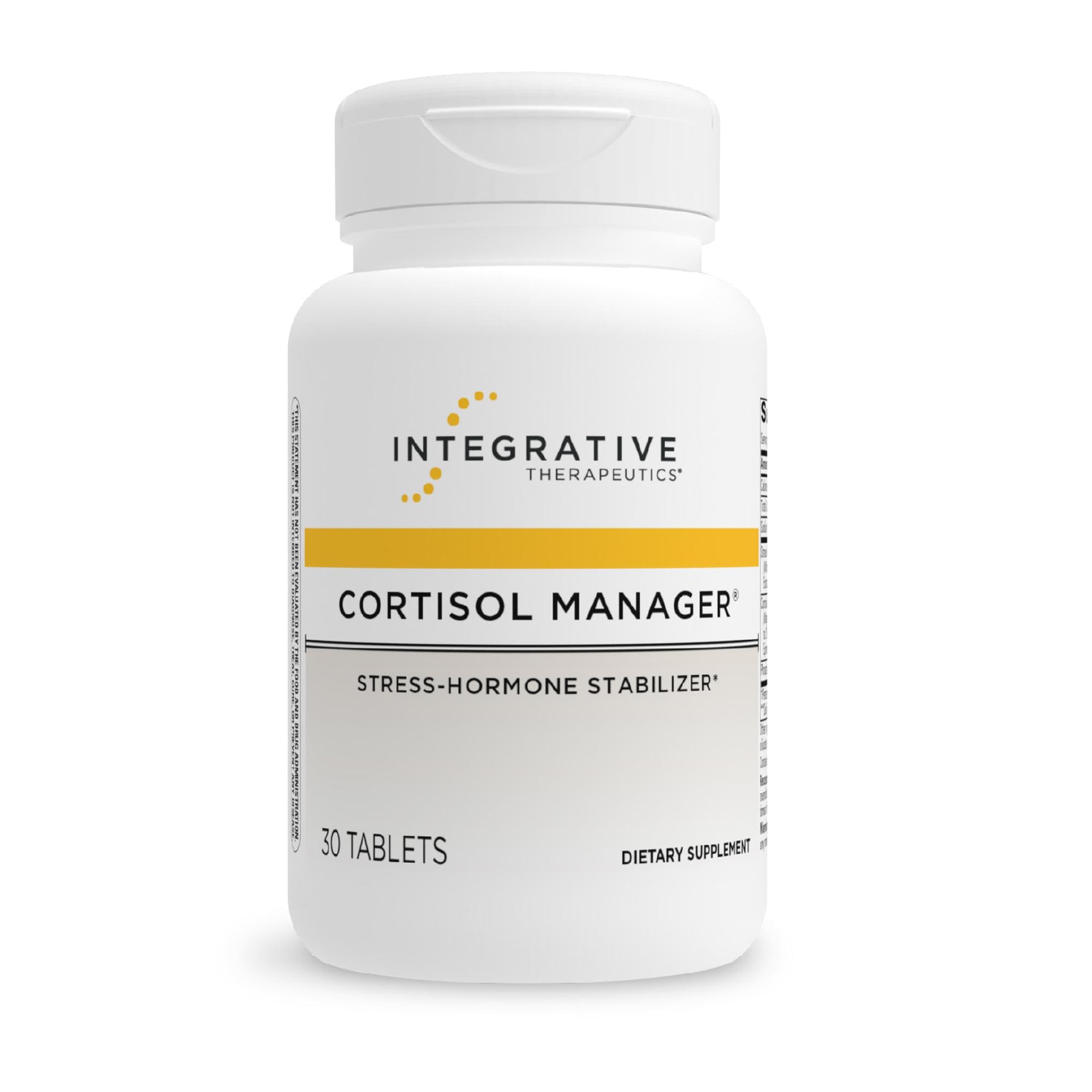 Integrative Therapeutics Cortisol Manager - Balance Cortisol & Support Relaxation for Restful Sleep* - Includes Ashwagandha & L-Theanine for Confidence with Less Stress* - 30 Tablets (15 Servings)