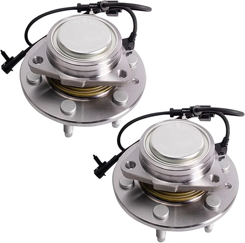 Miniatura 1363 de TRQ - Juego de conjunto de rodamiento y cubo de rueda trasera y delantera (2 piezas)