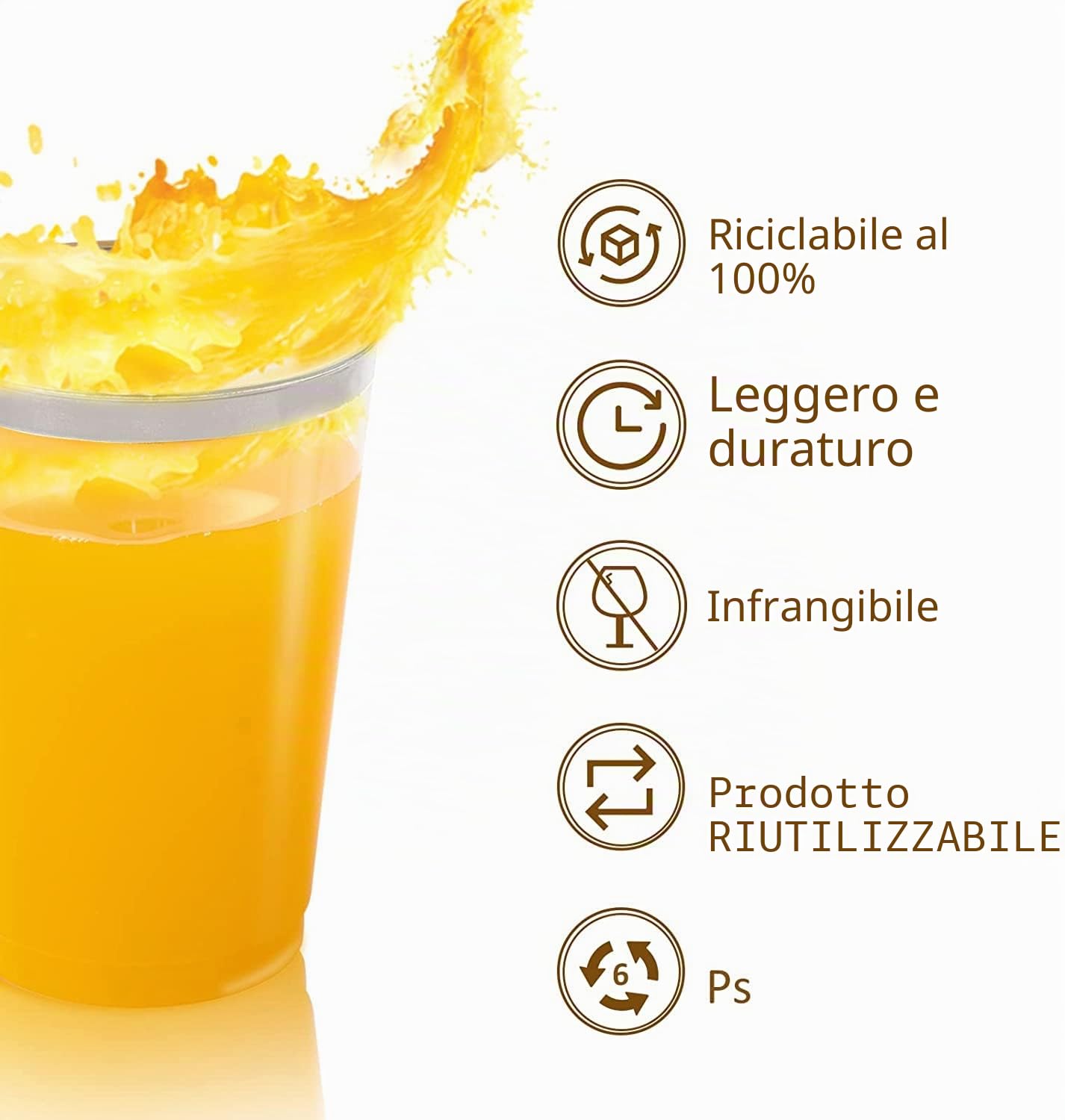 LATERN 50 Pezzi Bicchieri di Plastica Eleganti Bordati in Argento, 360ml. Tazze Riutilizzabili per Feste per Vino, Champagne, Bevande, Birra Cocktail Martini Soda