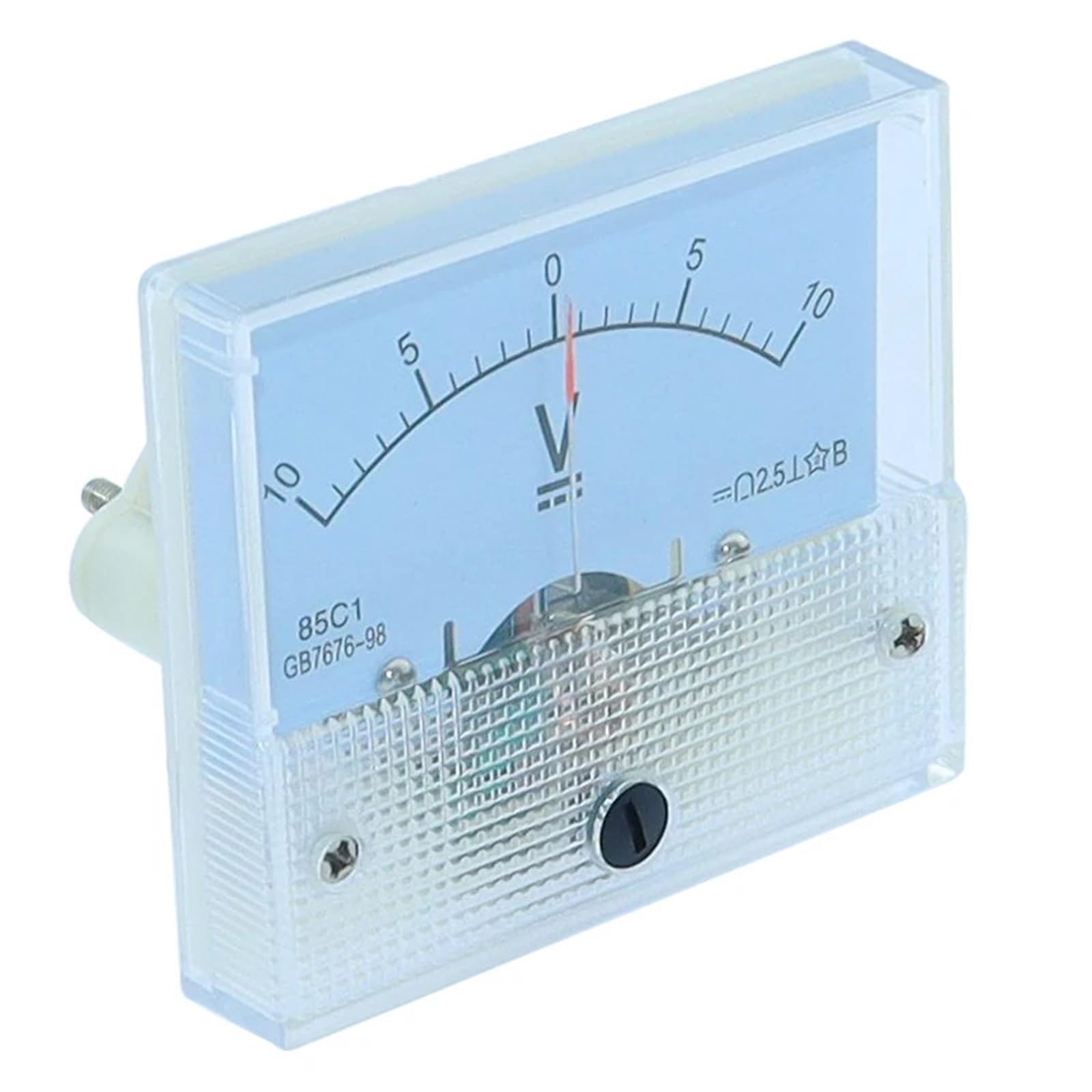 Comprobador de Voltaje Voltímetro analógico de Panel, 1 Pieza 85C1-V, Tipo Puntero, bidireccional, Blanco, for múltiples voltajes(600V -0-600V)