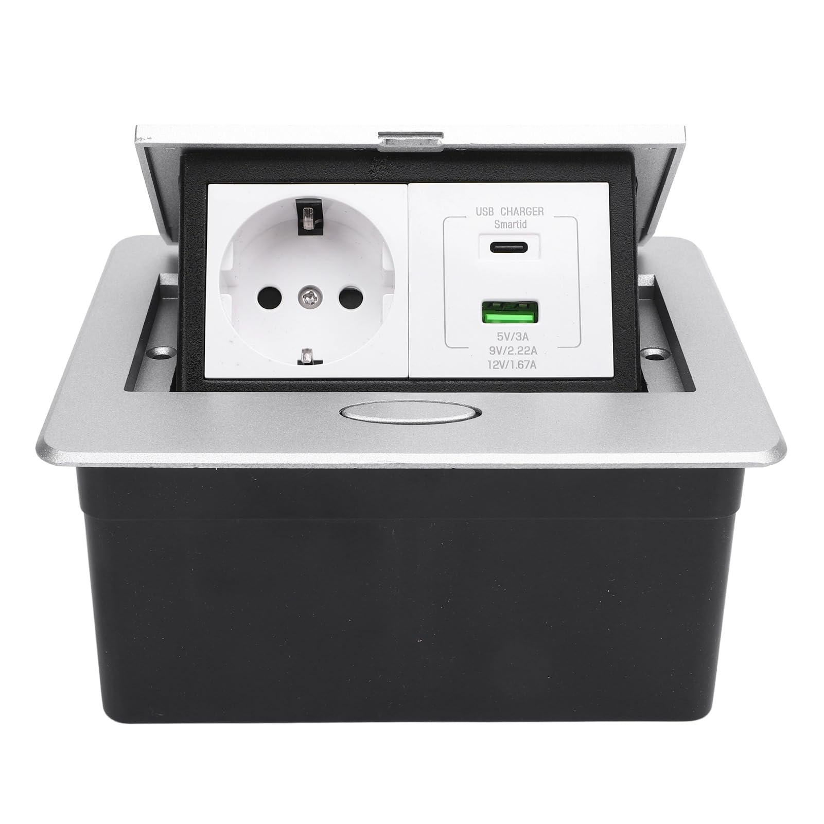 CHICIRIS Recessed Power Strip with USB A and C Ports Compact and Stylish