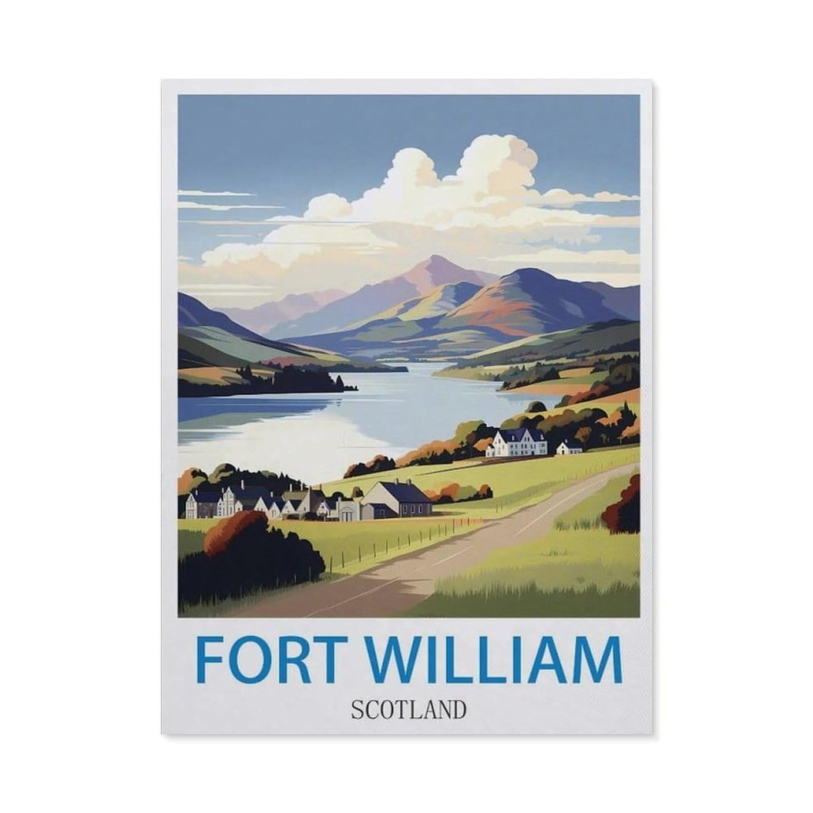 BEAYODKP Full Diamond 5D DIY Diamond Painting，Fort William Scotland