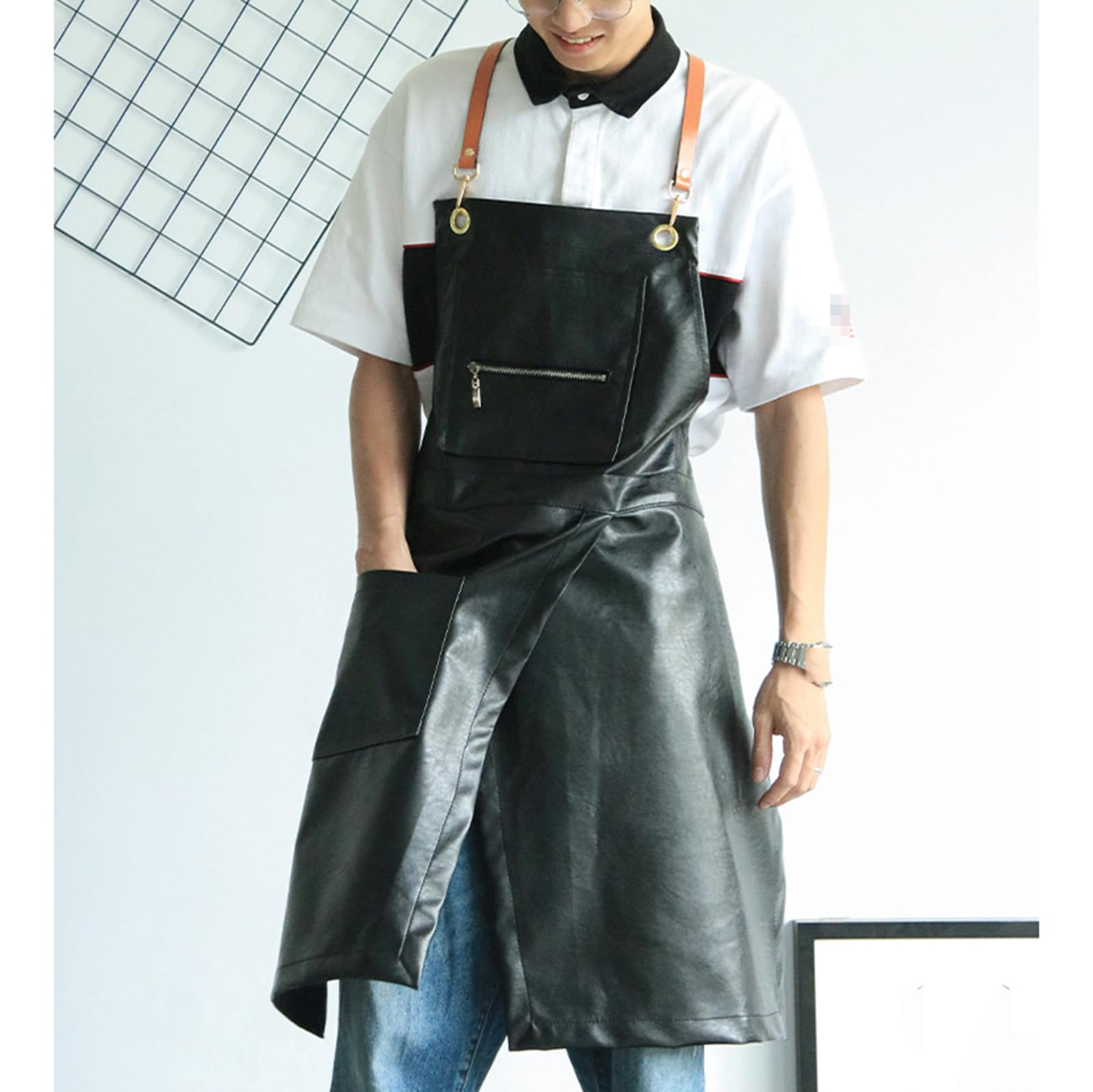 Tabliers, Tablier de chef imperméable for homme et femme, tablier cuisine avec poches for cuisiner, coiffer ou travailler