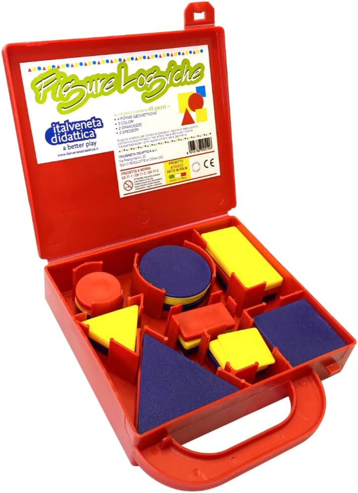 Italveneta Didattica510 - Case with Logical Blocks in Plastic, Teaching Game