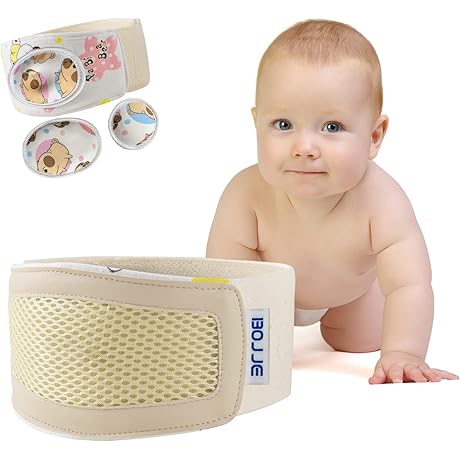 Umbilical Hernia Belt for Infants - Adjustable Belly Button Band for 15-20 inches