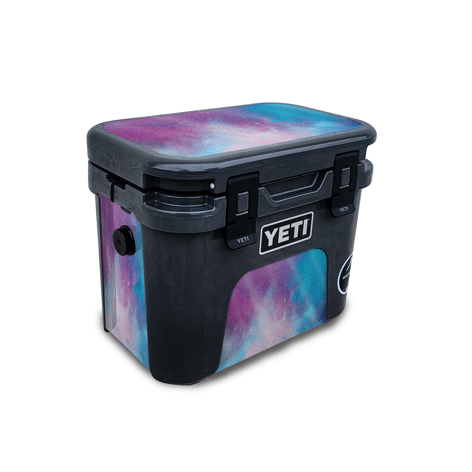 Glossy Glitter Skin Compatible with Yeti Roadie 15 Hard Cooler - Cotton Candy Sky - Premium 3M Vinyl Protective Wrap Decal Cover - Easy to Apply | Crafted in The USA by MightySkins