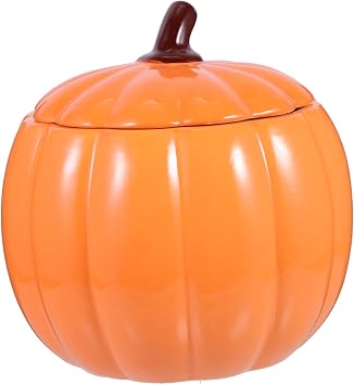 Harvest Festival Pumpkin Soup Jar Ceramic Canister for Halloween Decoration Home Cooking and Parties Versatile Household Cookware for Puddings and Condiments