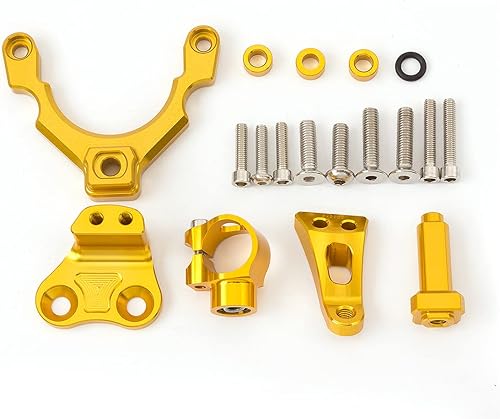 NBVLKH Amortiguador de dirección ajustable para motocicleta, control de seguridad con kit de soporte de montaje para Kawasaki Z900 2017 2018 2019