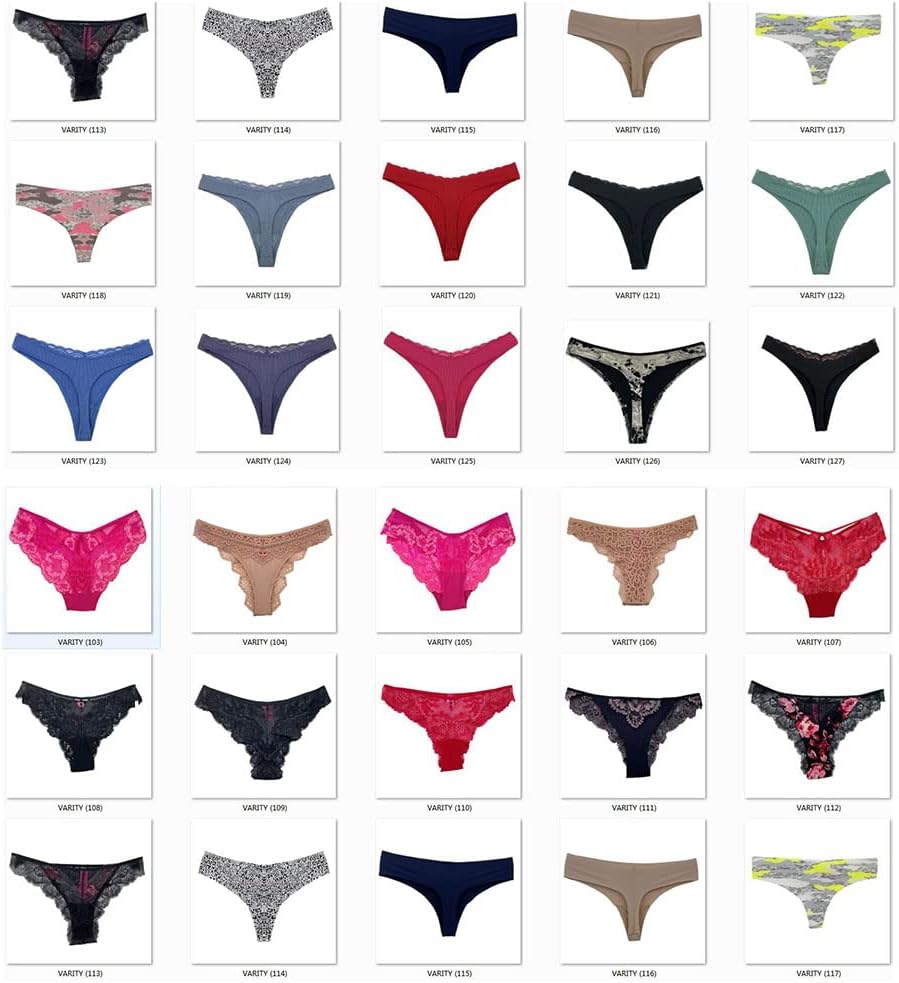 Women Sexy Variety Assorted Thong Underwear Pack Sexy G String T-Back Thongs Set Funny Panties Bulk Undies - Image 5