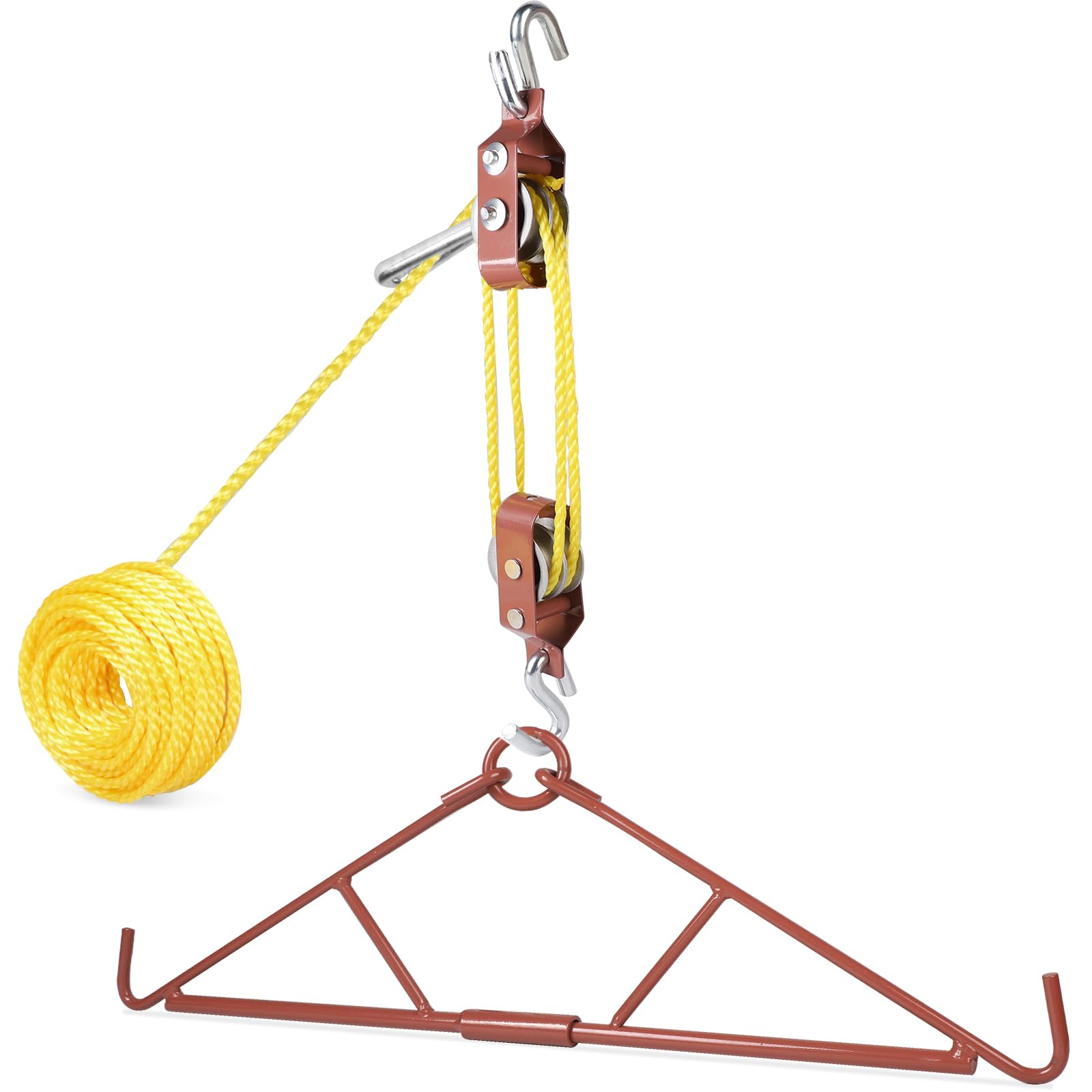 SWAWIS Puntal para Caza con Polea Capacidad 300KG Cable 12M