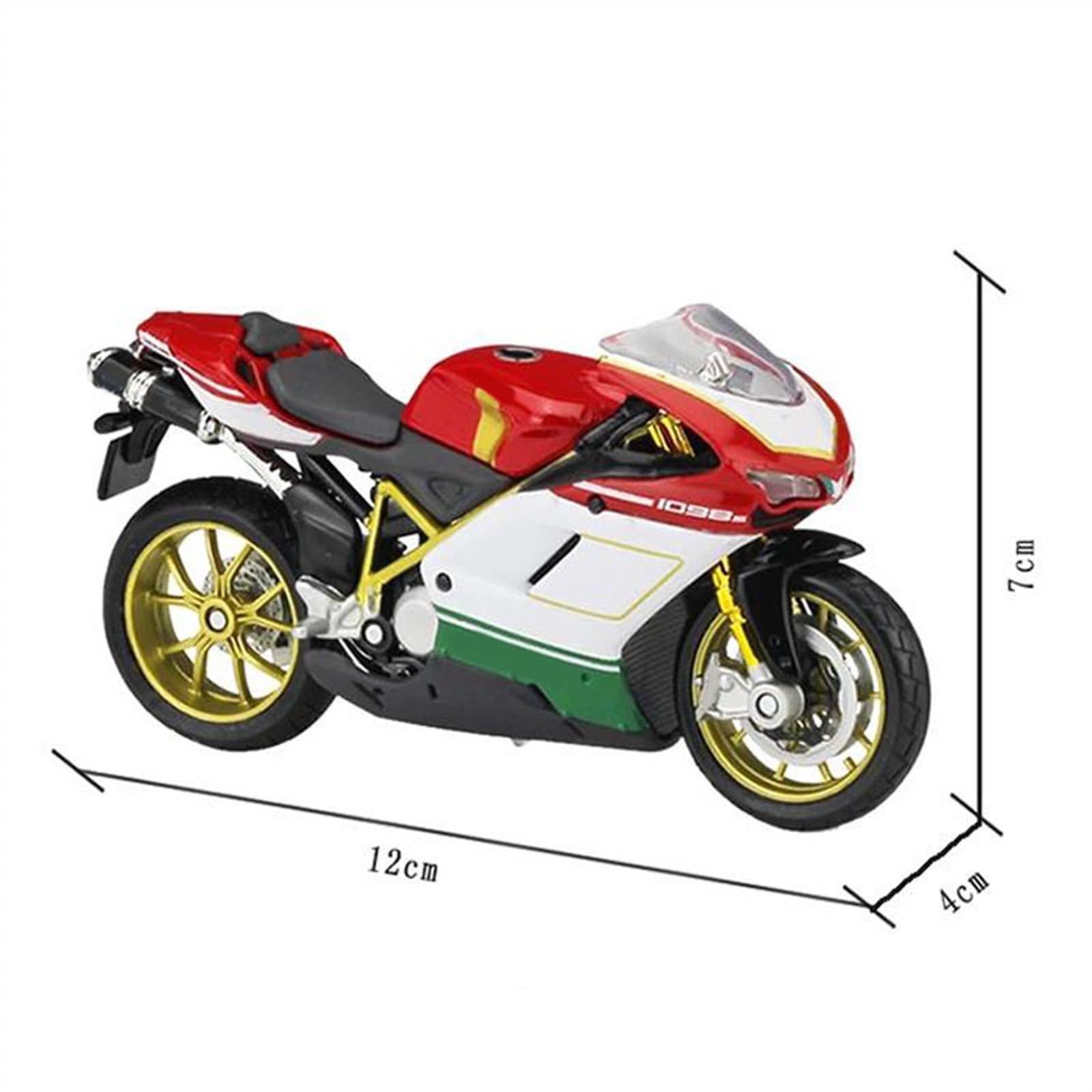 Modello in Scala 1:18 per Ducati 1098S Modello di Moto Diecast in Metallo Moto da Collezione