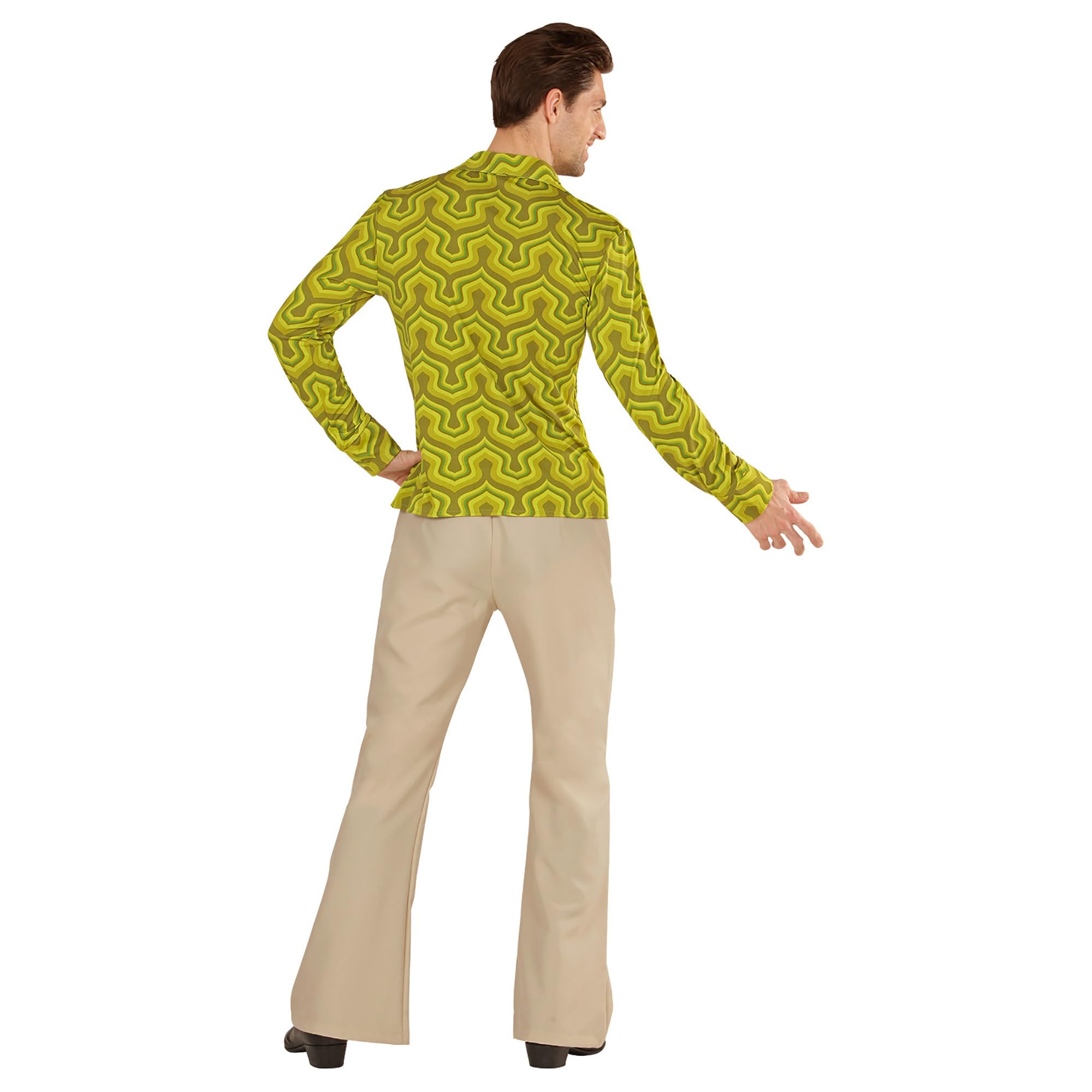 W WIDMANN Milano Party Fashion - Camisa de los años 70, Camisa de Hombre, Estilo Disco, Disfraces de Carnaval