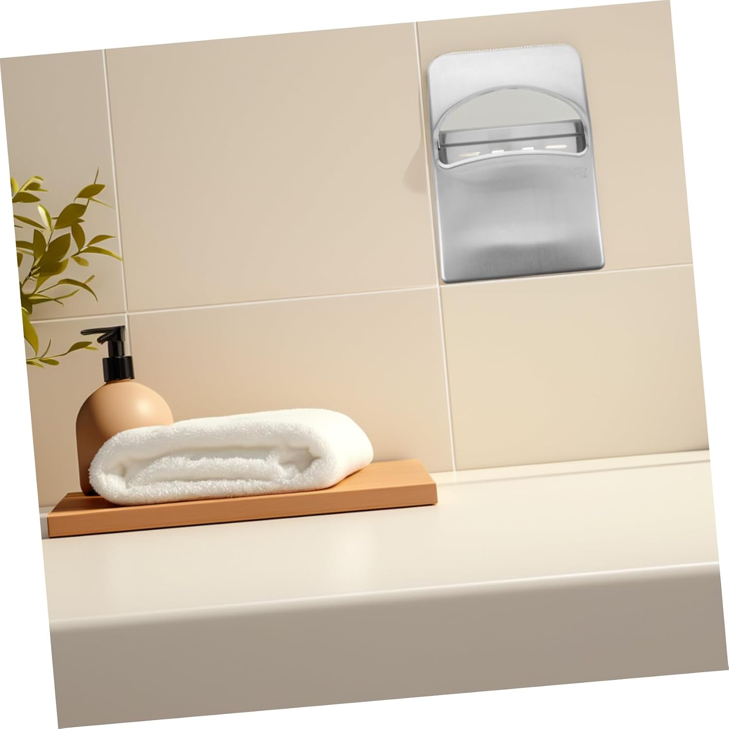 Generic Commercial Stainless Steel Toilet Seat Cover Dispenser Wall Mounted Half Fold Seat Cover Holder for Hospital School Office Restrooms