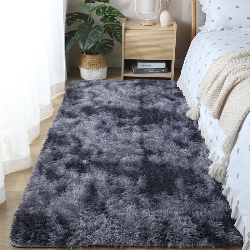 Rugs for Bedroom Soft Non-Slip Bedroom Carpet Fluffy Shag Area Rug High Pile Stain Resistant Non Skid Washable