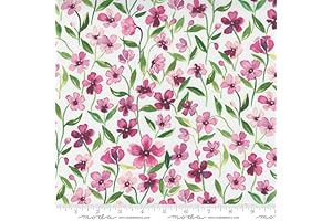 Create Joy Project's Fresh as a Daisy Flowers Cloud Petal 100% Cotton Quality Sewing Fabric