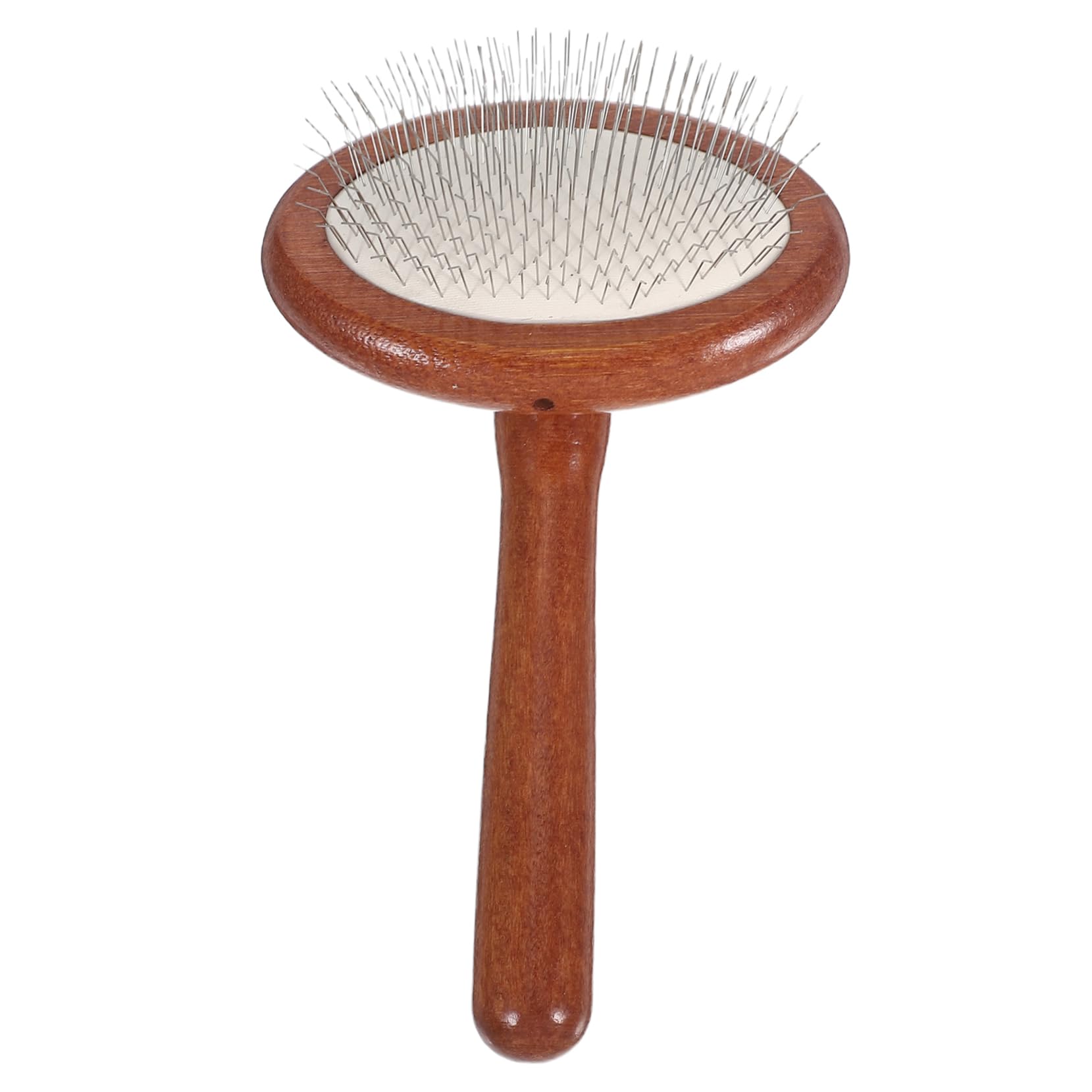 SEWOART Ergonomic Wooden Hair Brush for Dogs Deshedding Tool Pet Grooming Slicker Brush for Short Long Hair