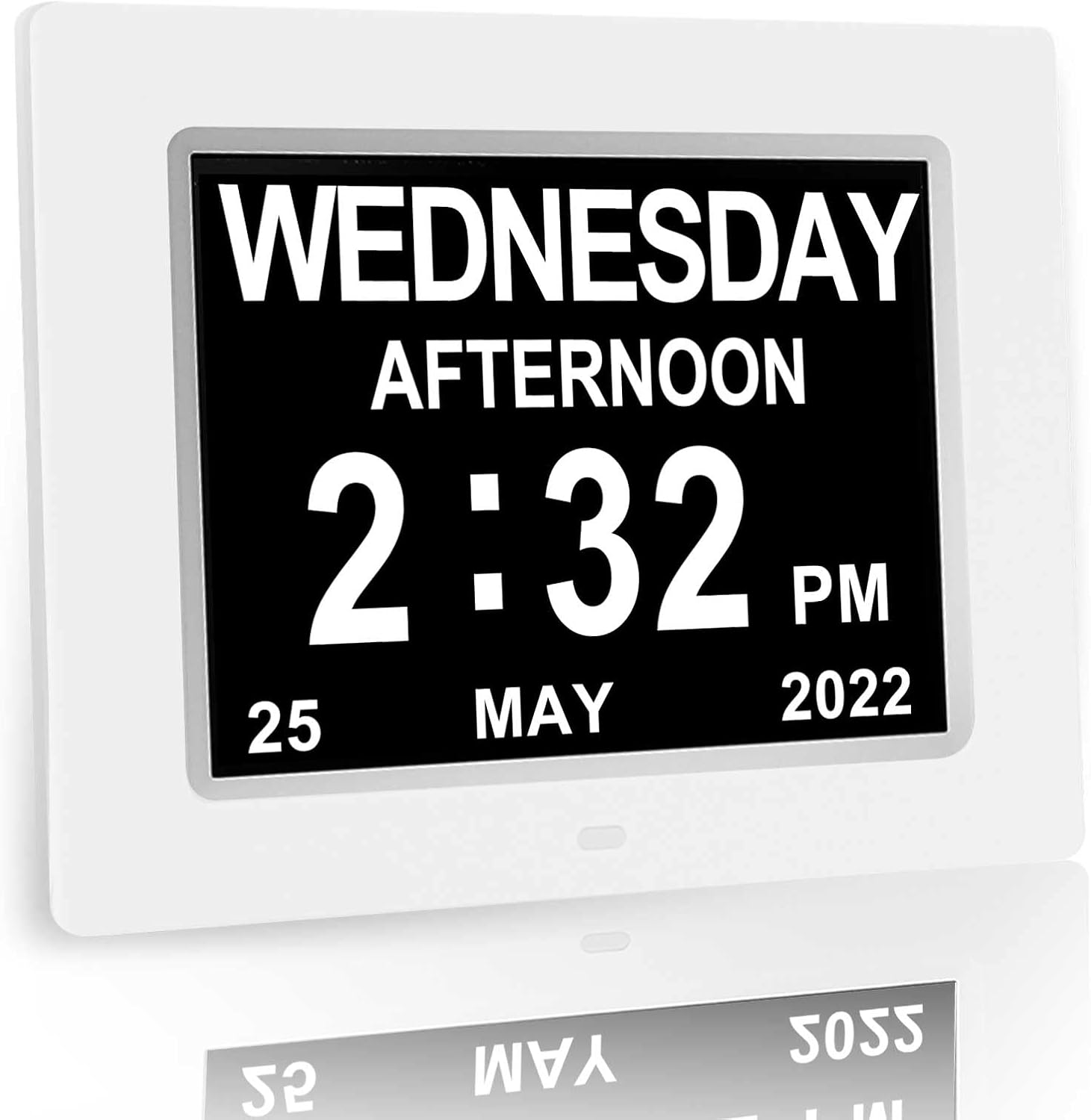 SZSLG 8 inch Digital Calendar Date Time Clock 8 Alarm Options Extra