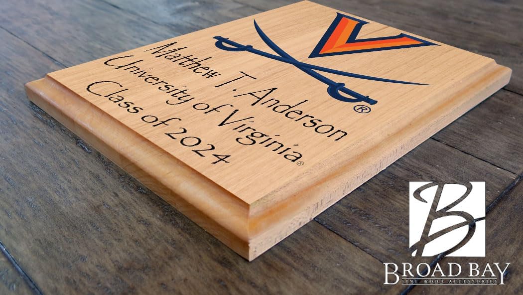 Official University Of Virginia Class Year Plaque - UVA Student or Graduation Gift – Custom Name & Class Year - for Students, Grads & Alumni - Personalized Solid Wood Keepsake – 11 x 8.5
